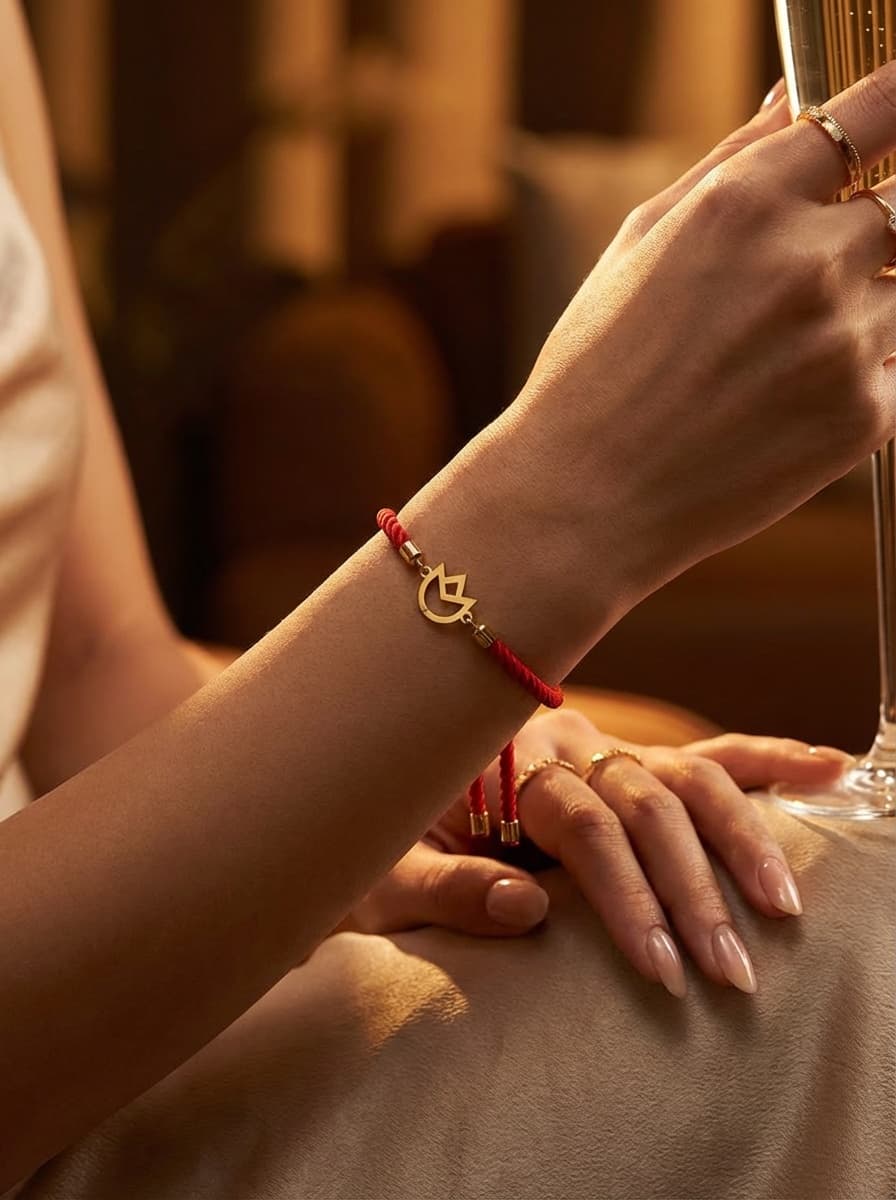 دستبند لیزری مخمل قرمز