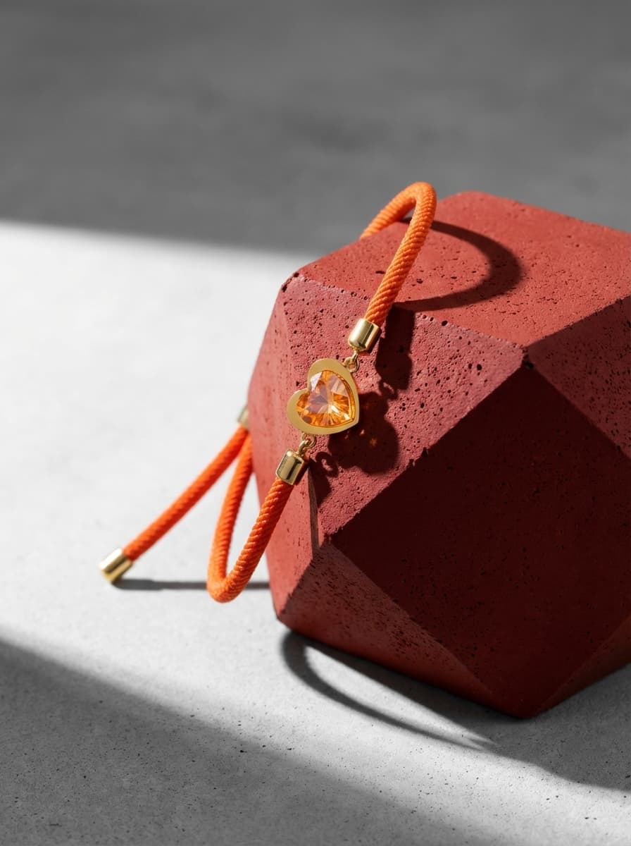 دستبند طلا قلب با سنگ سواروسکی