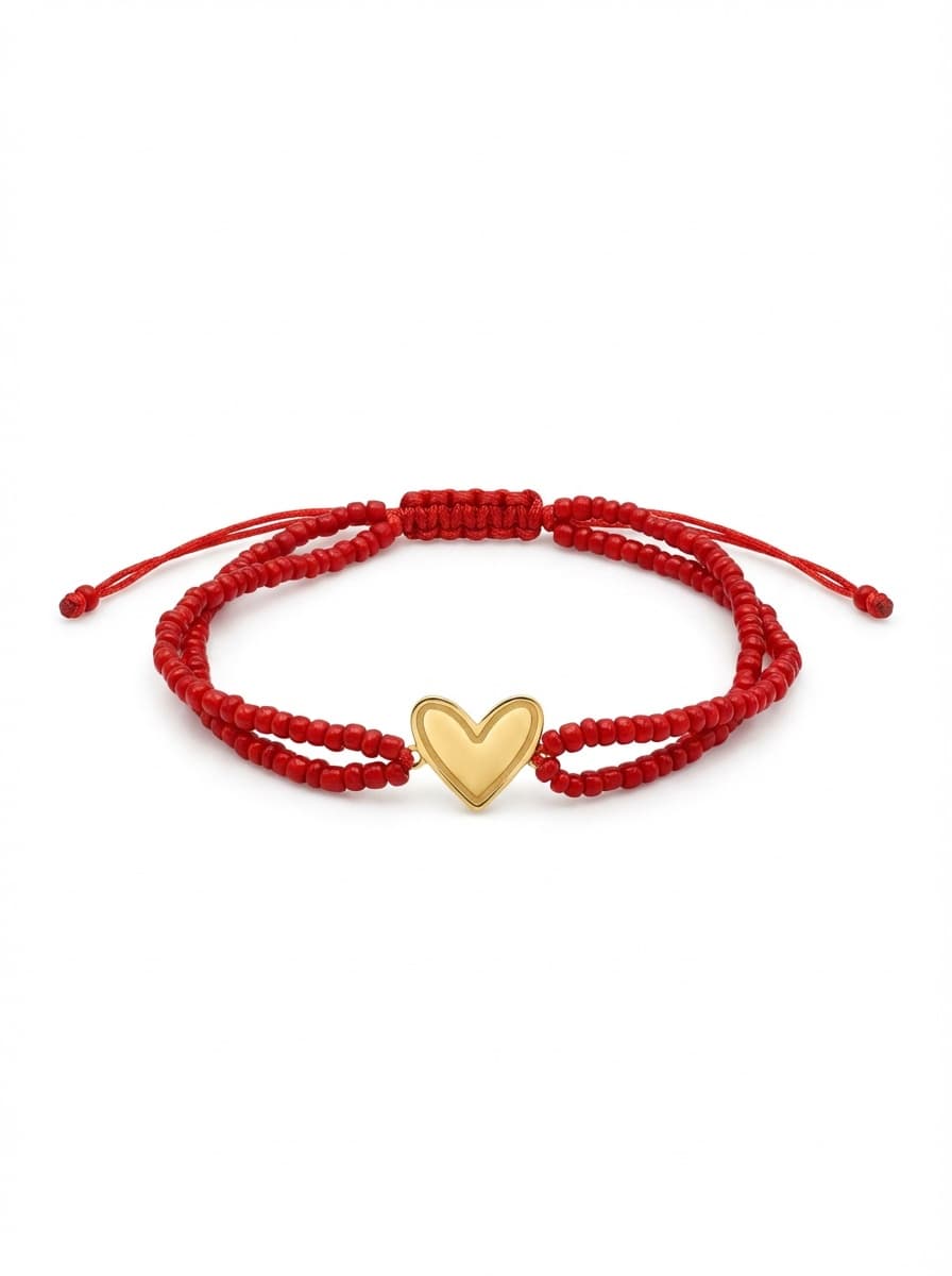 دستبند طلا لیزری طرح قلب