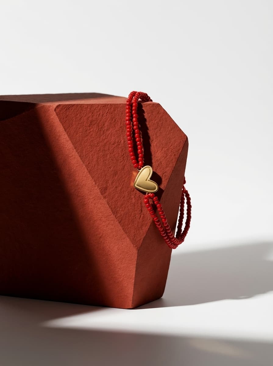 دستبند طلا لیزری طرح قلب