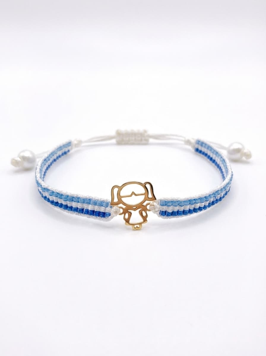 دستبند طلا میوکی طرح دختر