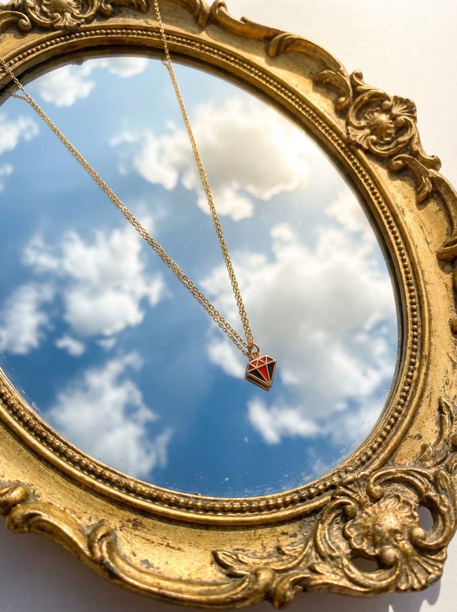 گردنبند طلا مینیمال طرح الماس