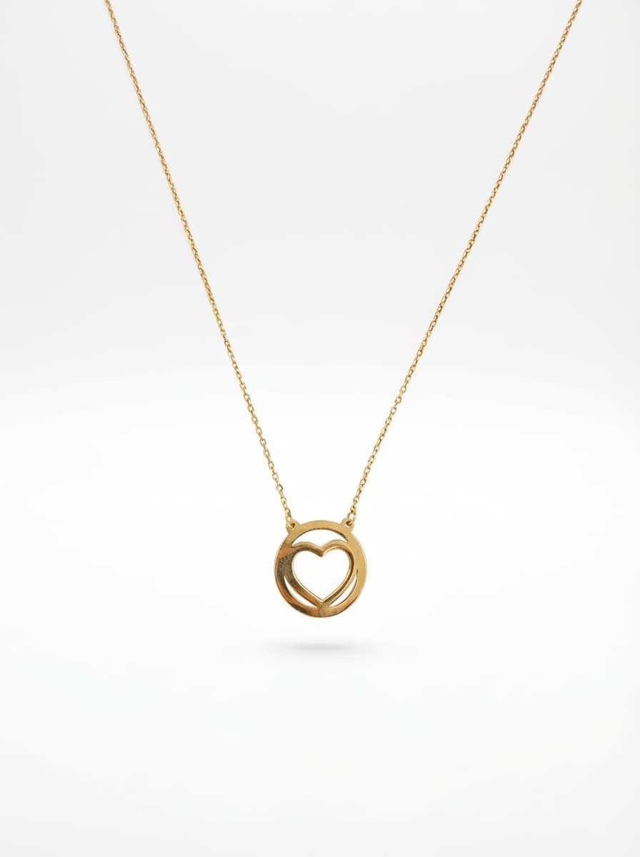 گردنبند طلا لیزری طرح قلب