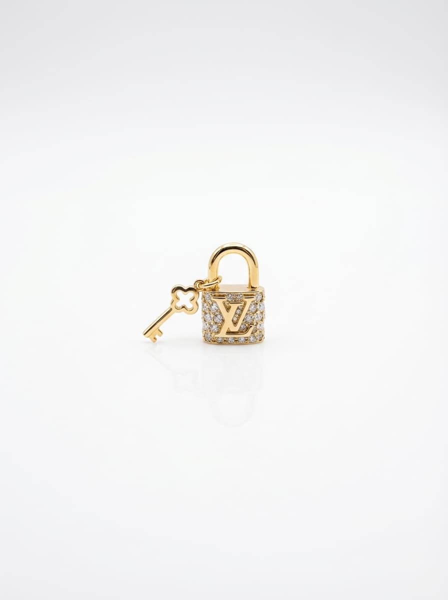 پلاک طلا طرح لویی ویتان تراش