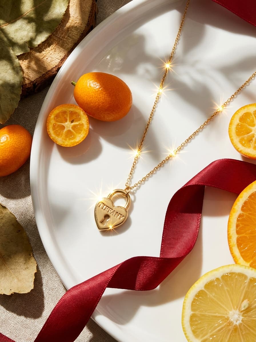 گردنبند طلا مینیمال طرح قلب تیفانی