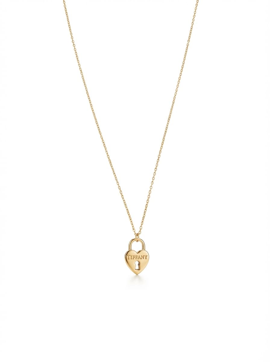 گردنبند طلا مینیمال طرح قلب تیفانی