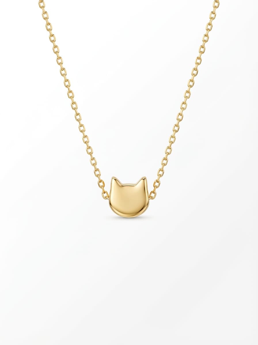 گردنبند طلا مینیمال طرح گربه