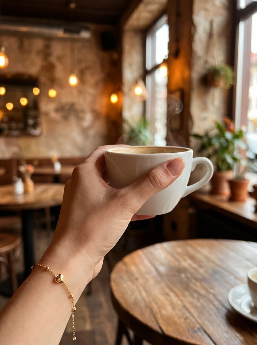 دستبند طلا مینیمال طرح قلب و گوی