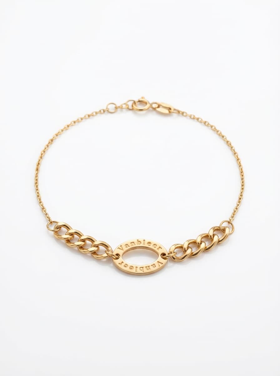 دستبند طلا مینیمال تلفیقی کارتیر ونکلیف