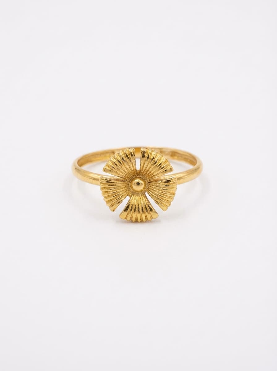 انگشتر طلا مینیمال طرح گل