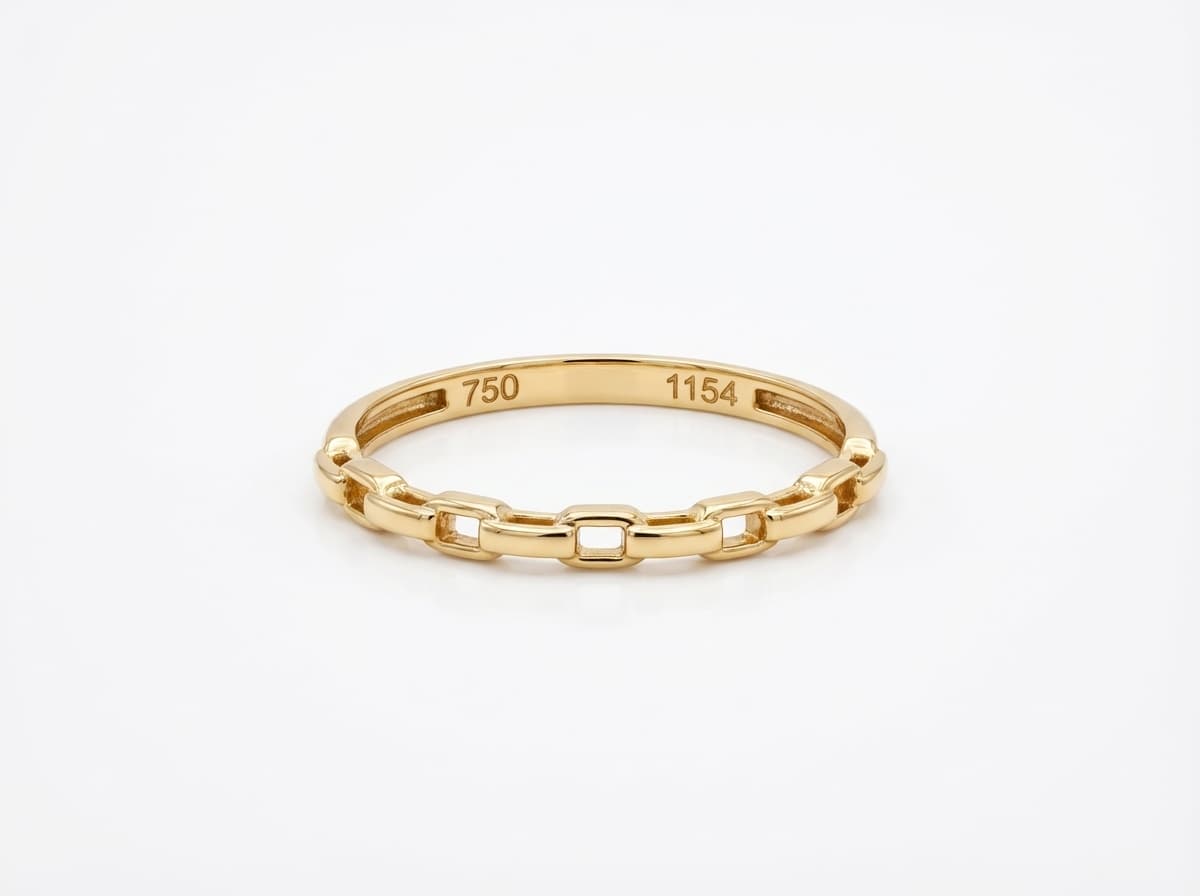 انگشتر طلا مینیمال طرح آجری