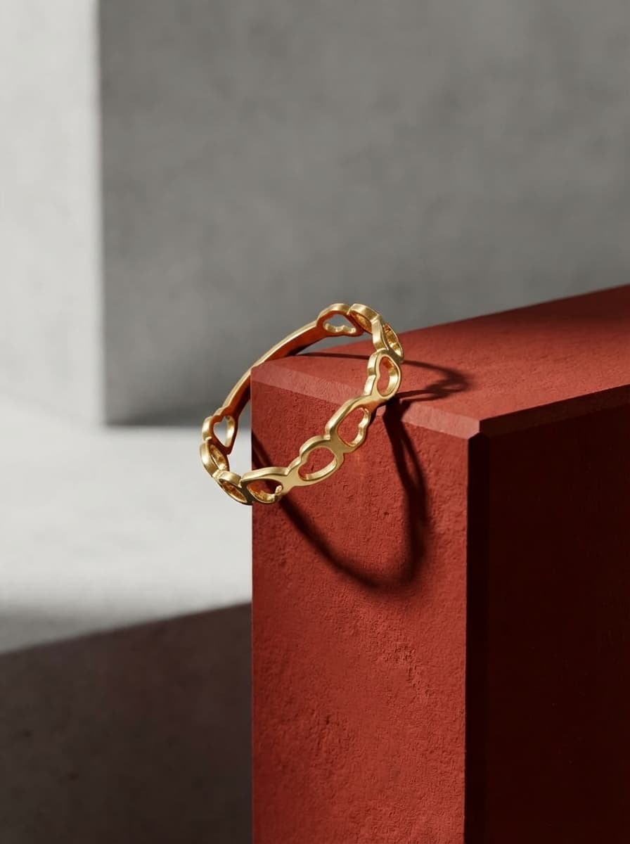 انگشتر طلا مینیمال طرح قلب ۱