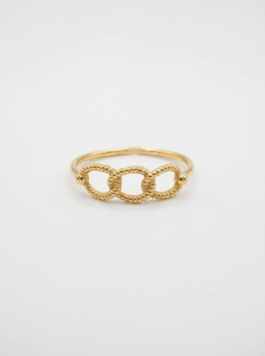 انگشتر طلا مینیمال طرح ساده ۳