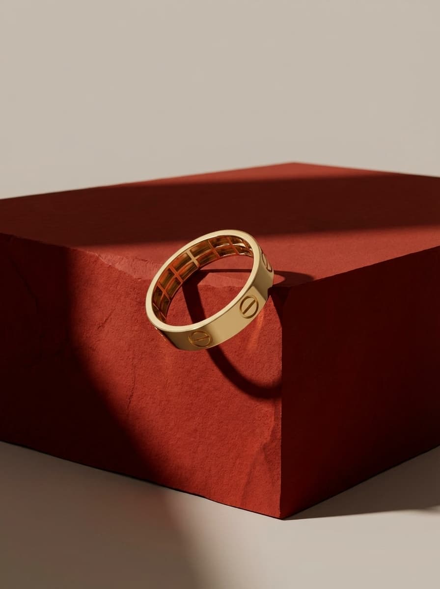 انگشتر طلا طرح لاو کارتیر