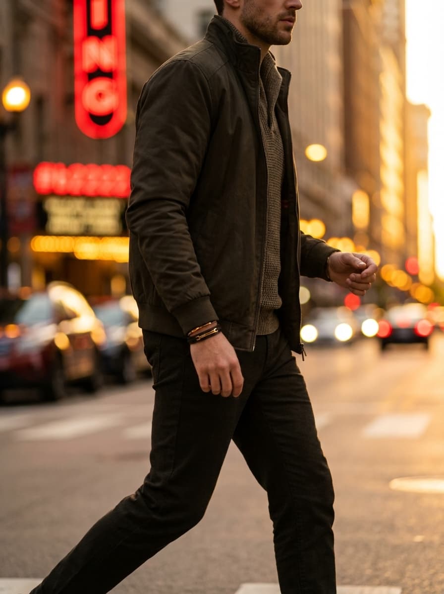 دستبند چرم دخترانه و پسرانه با پلاک طلا برند  ماهلین 