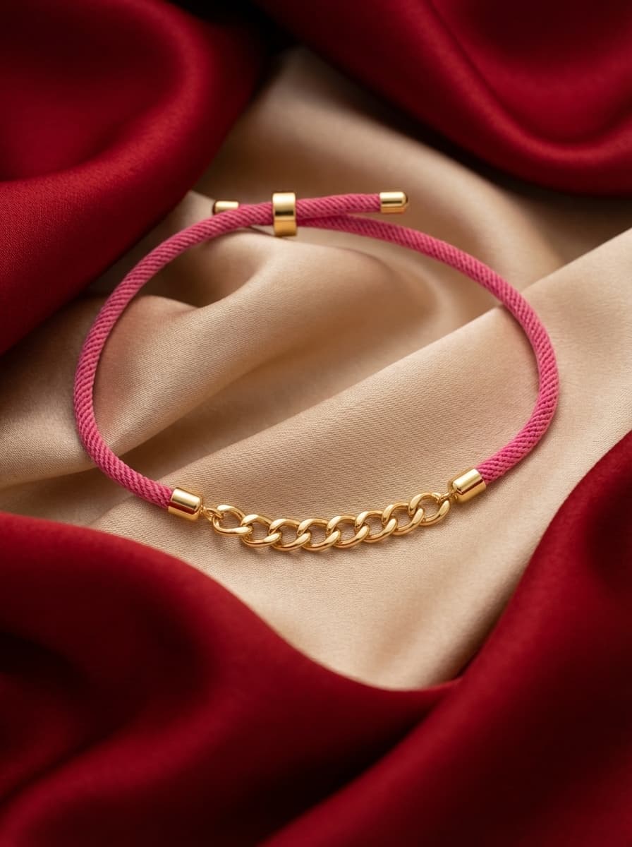 دستبند طلا دخترانه با بند مخمل و مدل کارتیر 