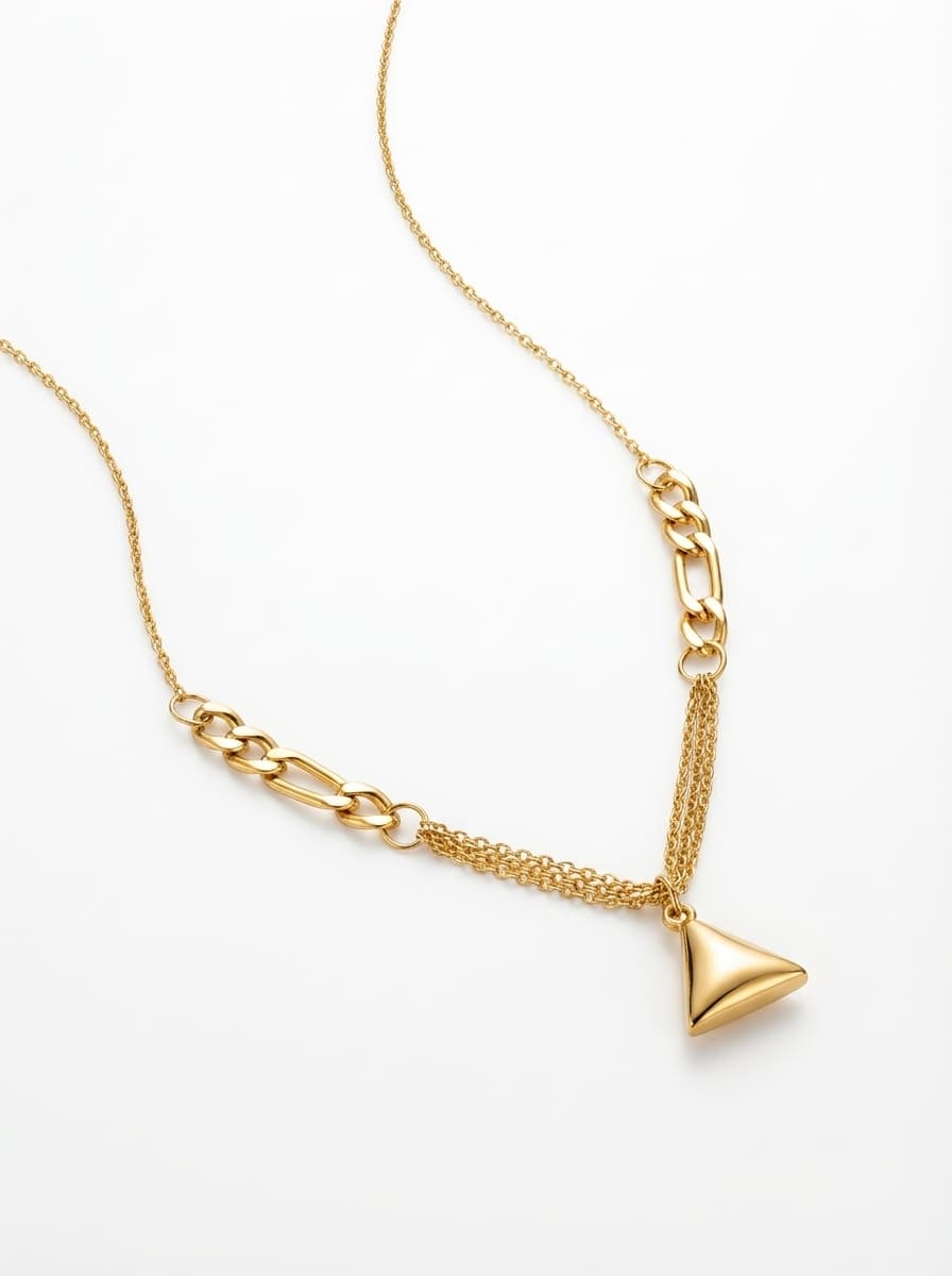 گردنبند طلا زنانه مدل تلفیقی برند ریحان