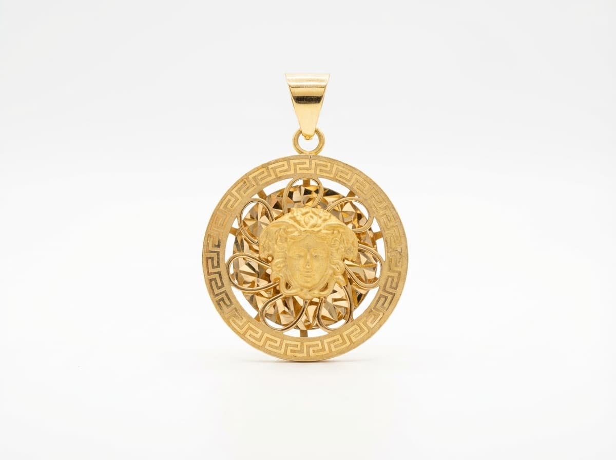 پلاک طلا زنانه طرح ورساچ