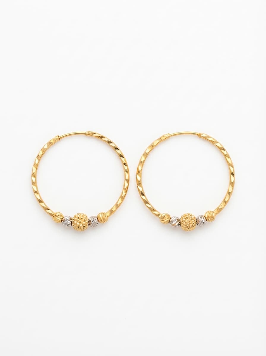 گوشواره طلا زنانه مدل حلقه ایی البرناردو