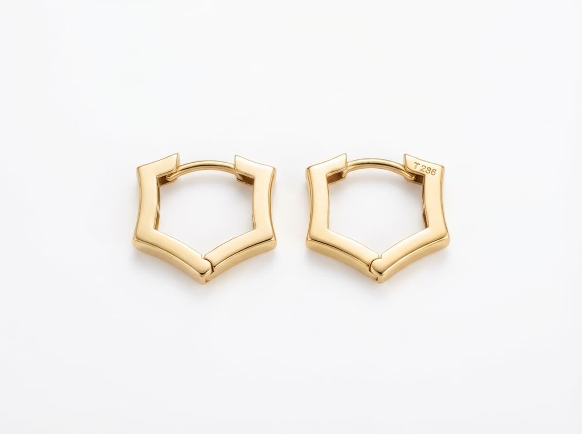 گوشواره طلا زنانه مدل پروفیلی برند النا