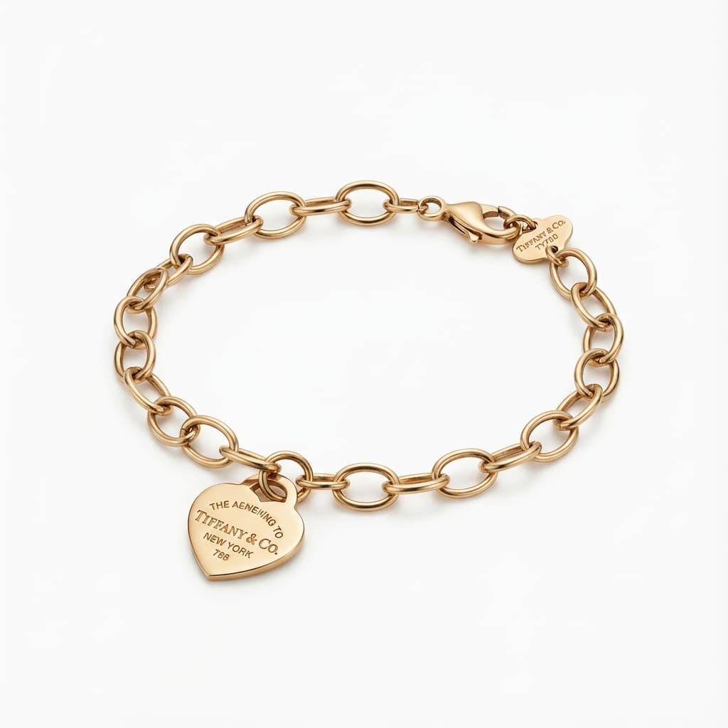 دستبند طلا زنانه طرح قلب  