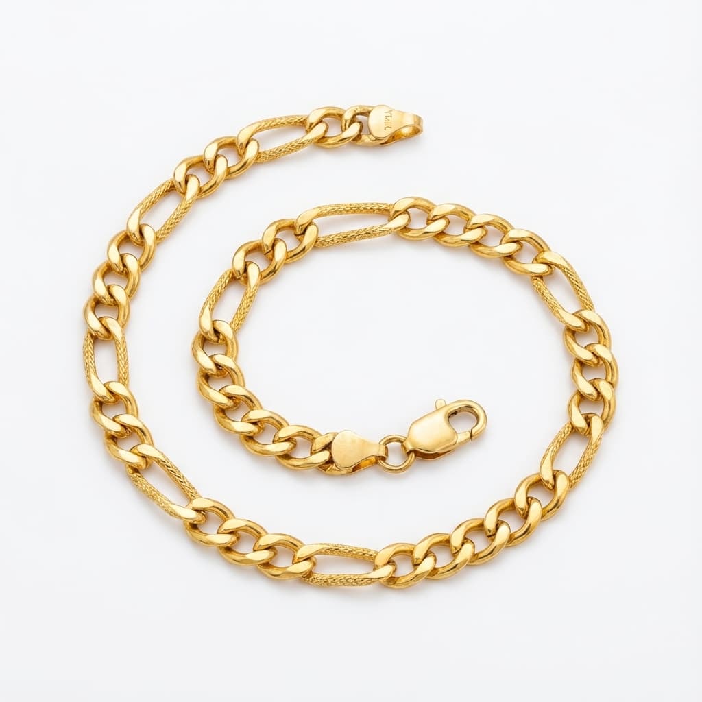 دستبند طلا زنانه طرح فیگارو