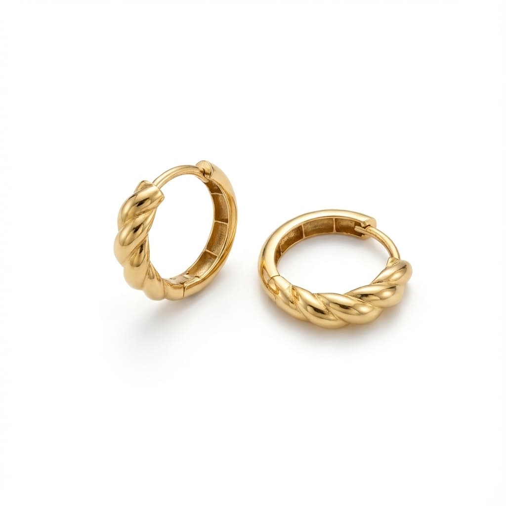 گوشواره طلا زنانه مدل پروفیلی برند النا