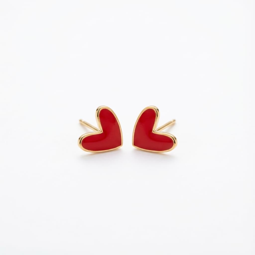 نیم ست طلا زنانه طرح قلب 