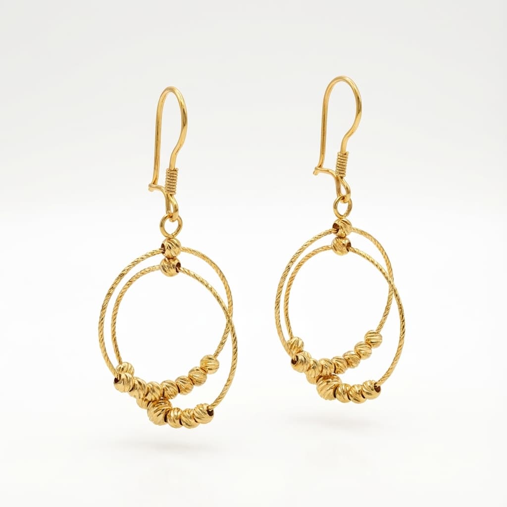 گوشواره طلا زنانه مدل حلقه ایی البرناردو