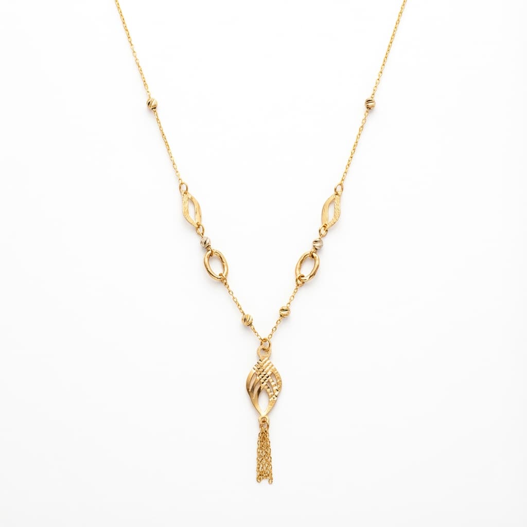 زنجیر طلا زنانه طرح تلفیقی 