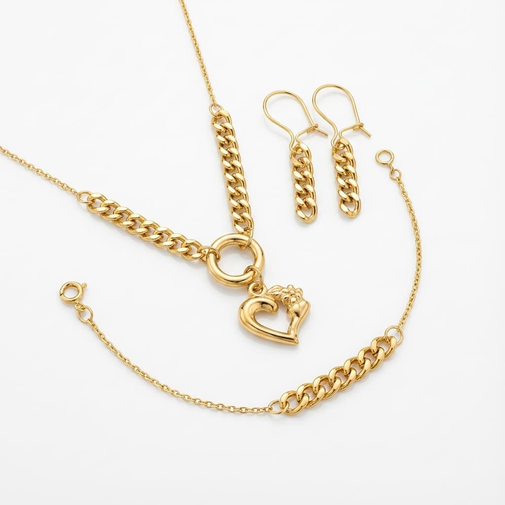 سرویس طلا زنانه مدل تلفیقی مینیمال