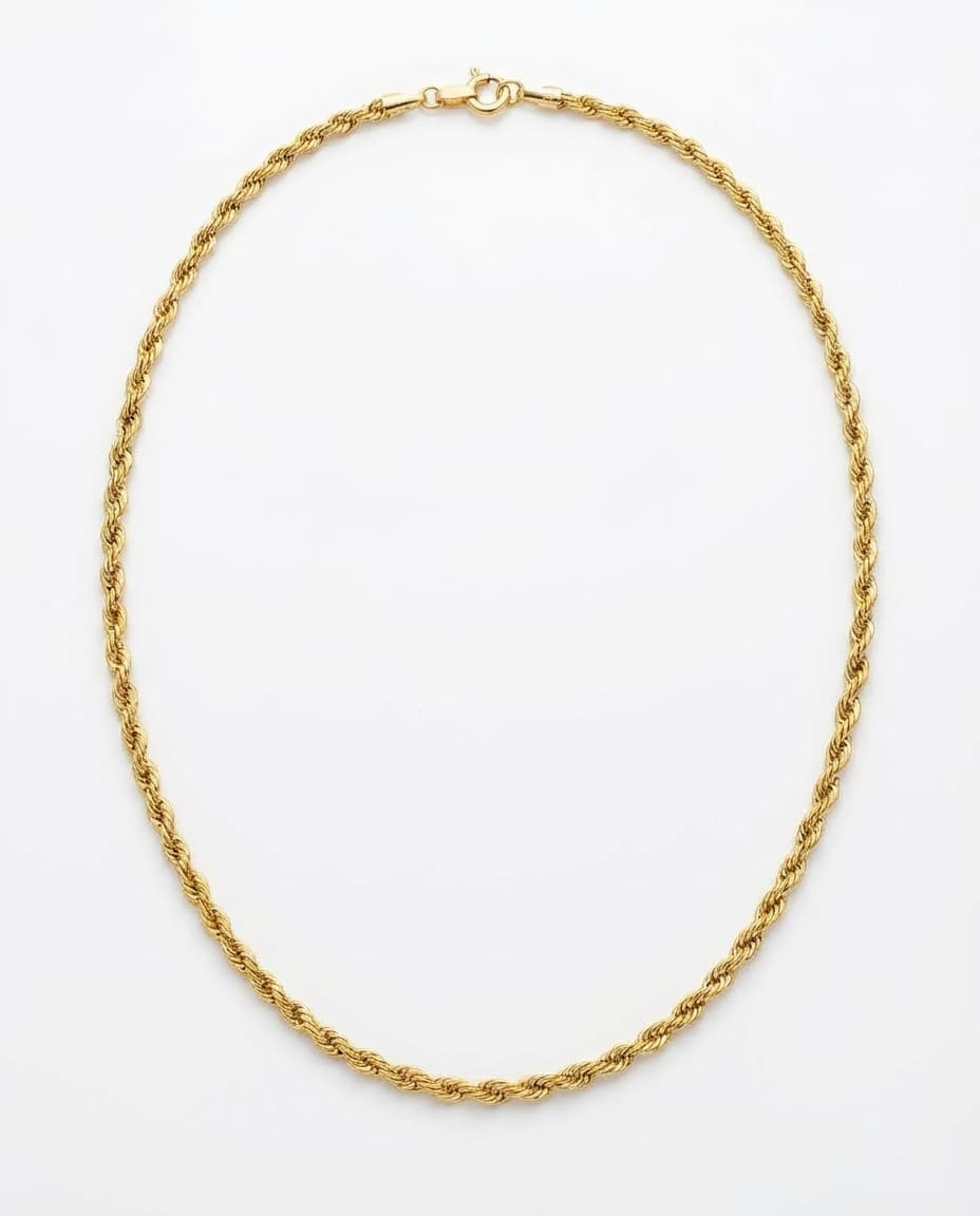 زنجیر طلا زنانه طرح طنابی 